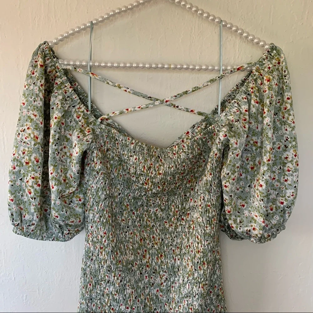 Lucy Paris Smocked Printed Dress - Picture 10 of 13